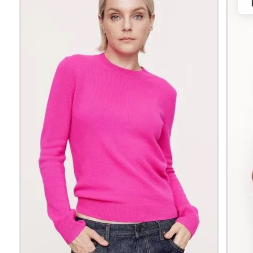 Banana Republic Women's Hot Pink Fluorescent Sweater XS